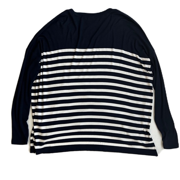 CAbi Top Women's Blue White Striped Long Sleeve Lighthouse Tee Medium #5742 - Picture 2 of 11